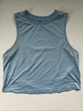 Danskin Light Blue Sleeveless Crop Tank